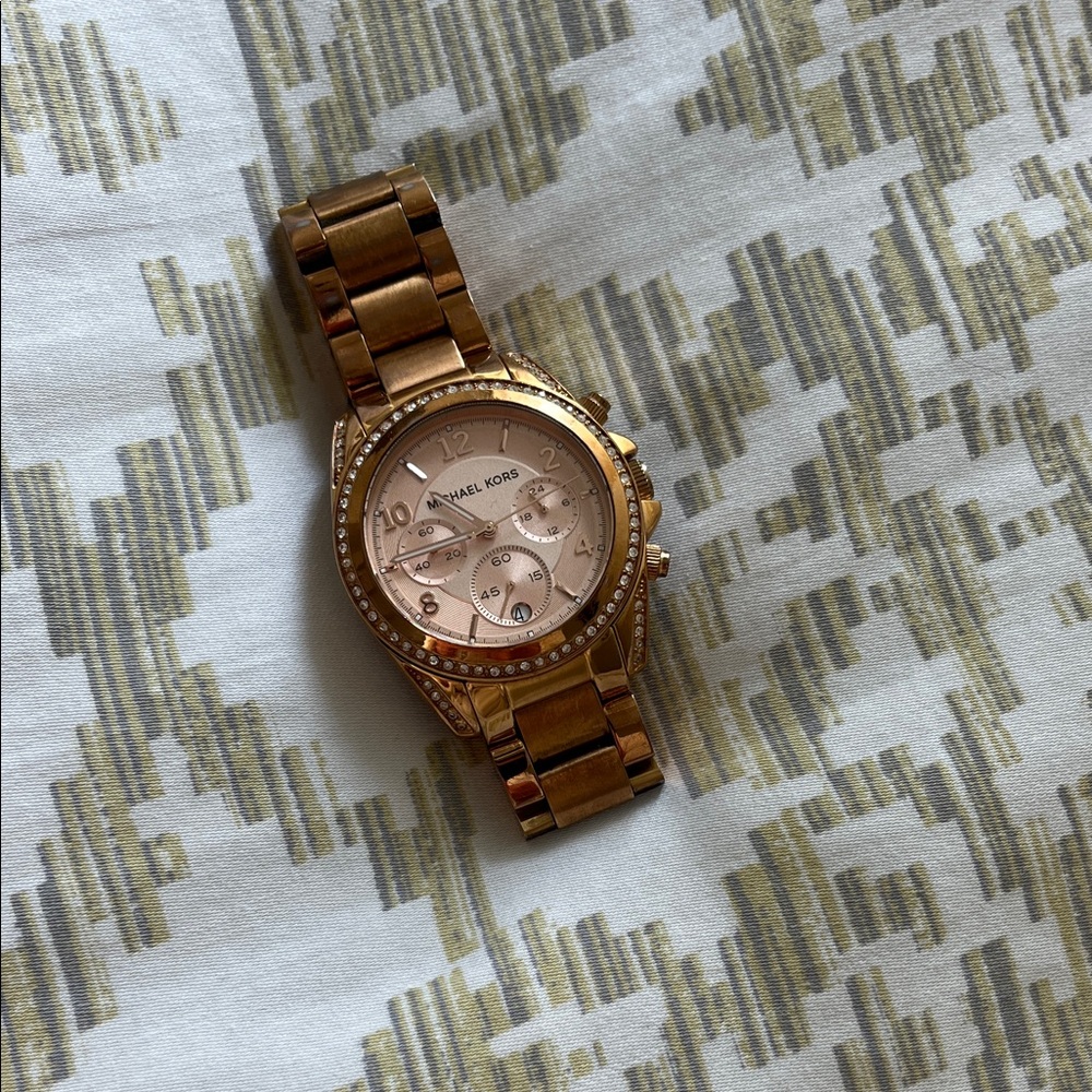 Michael Kors Rose Gold Chronograph Watch